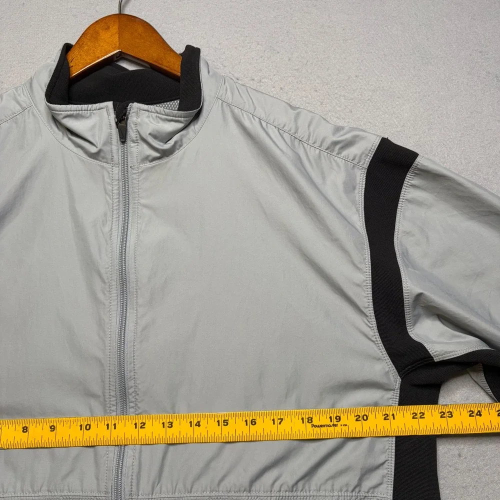 Nike Windbreaker Jacket Mens Large Silver 90s Vintage Full Zip Track Mesh Back